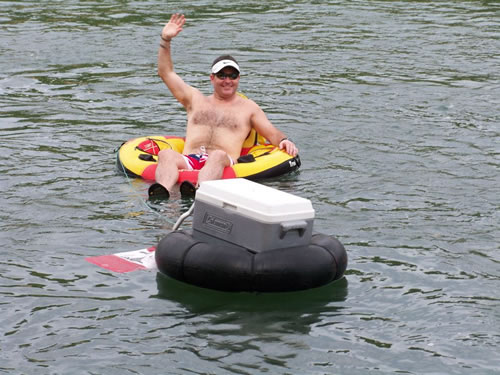 Float Tubing on Nant Moel Reservoir